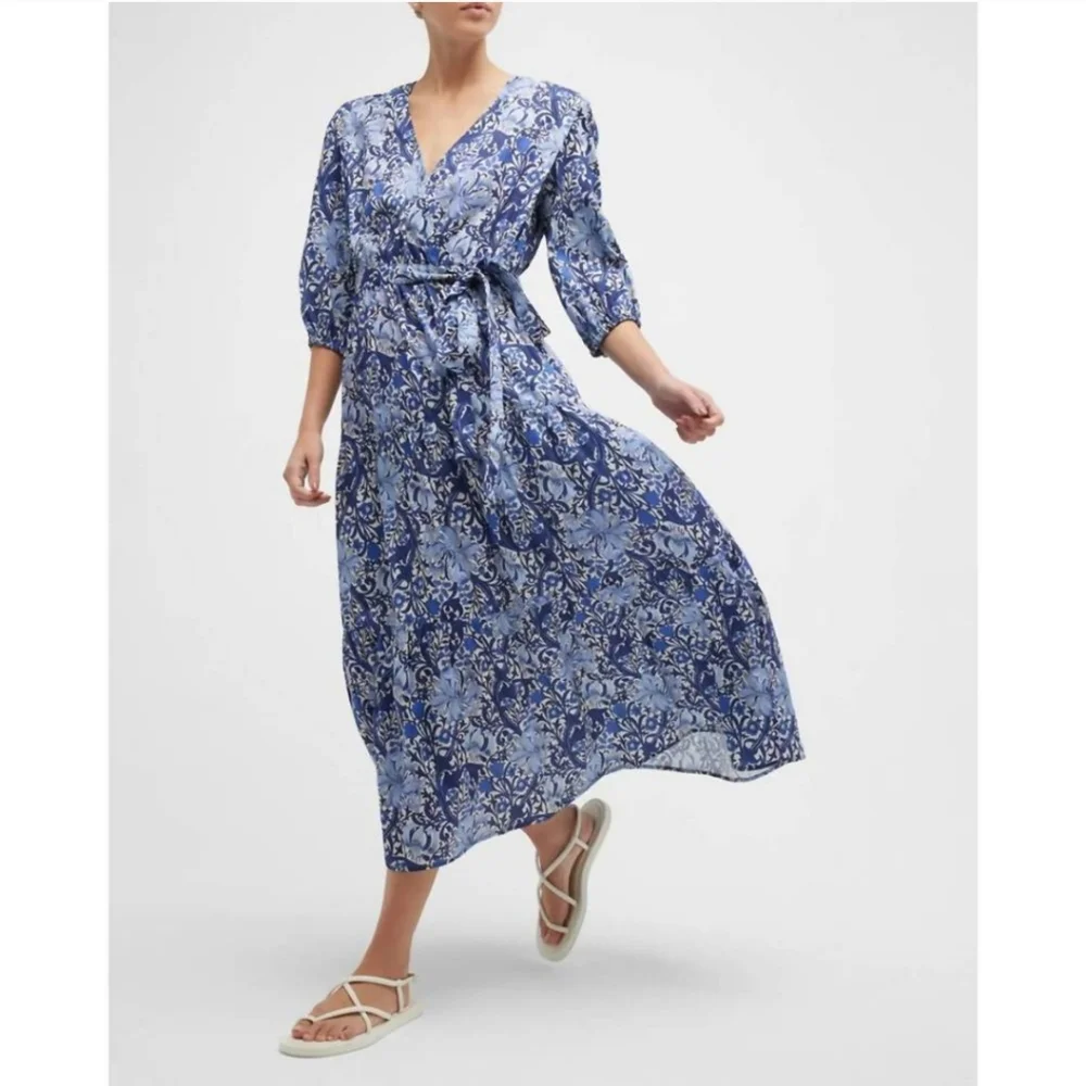 FINLEY Aerin Floral Maxi Dress In Blue Iris Size Small - Picture 3 of 11